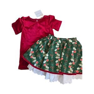 Love & Grow Clothing Co Christmas/Holiday Skirt And Top